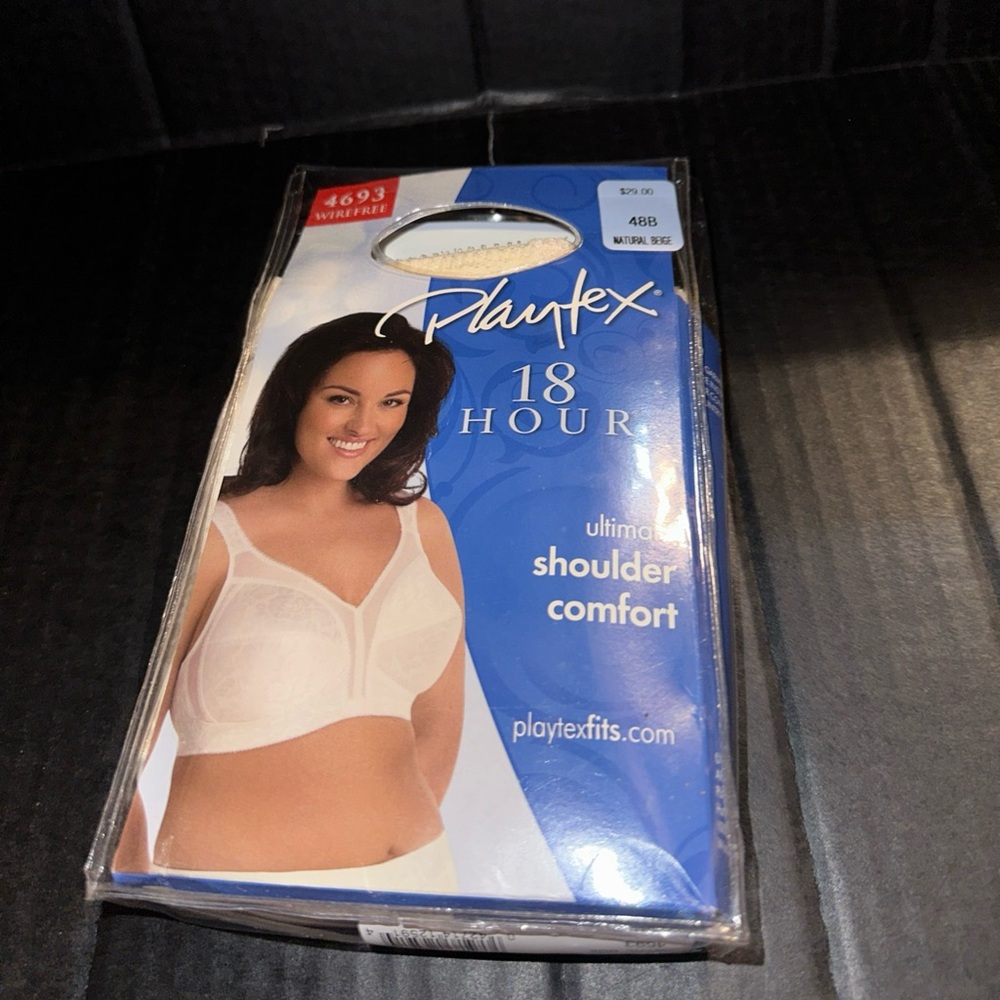 Playtex 18 Hour Original Comfort Strap Wirefree Bra 4693 Natural Beige Size 48 B